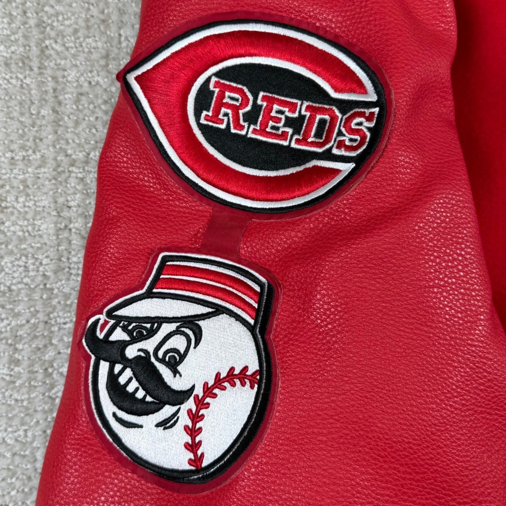 Pro Standard Mens 3XL Red Cincinnati Reds Varsity Letterman Jacket *Read - Picture 7 of 16